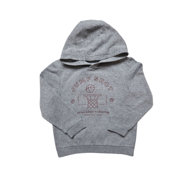 Sweat gris à capuche
