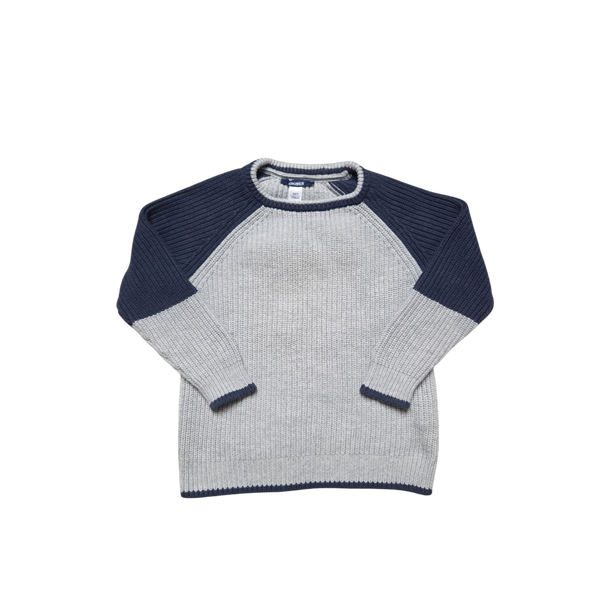 Pull en maille bicolore