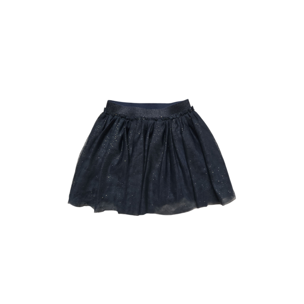 Jupe courte en tulle bleue marine