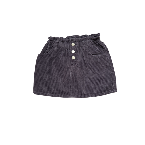 Jupe en velours gris parme