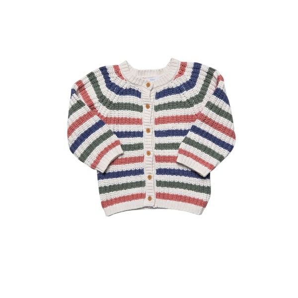 Gilet en maille à rayures