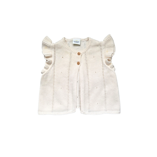 Gilet écru sans manches