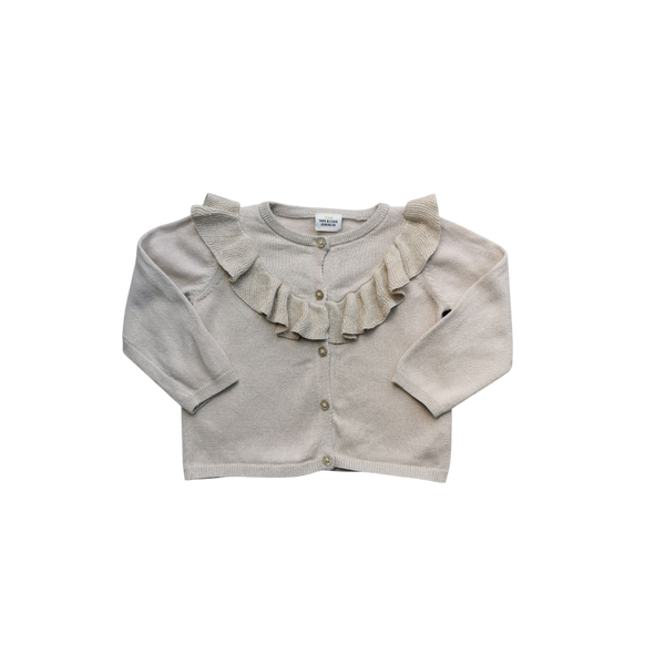 Gilet beige effet doré