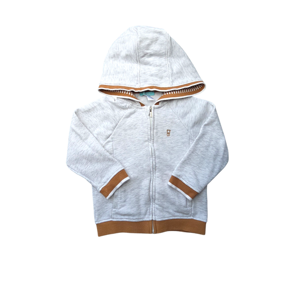 Veste grise à capuche