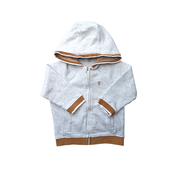 Veste grise à capuche