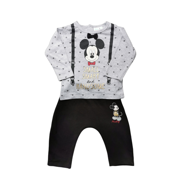 Pyjama gris et noir deux pièces