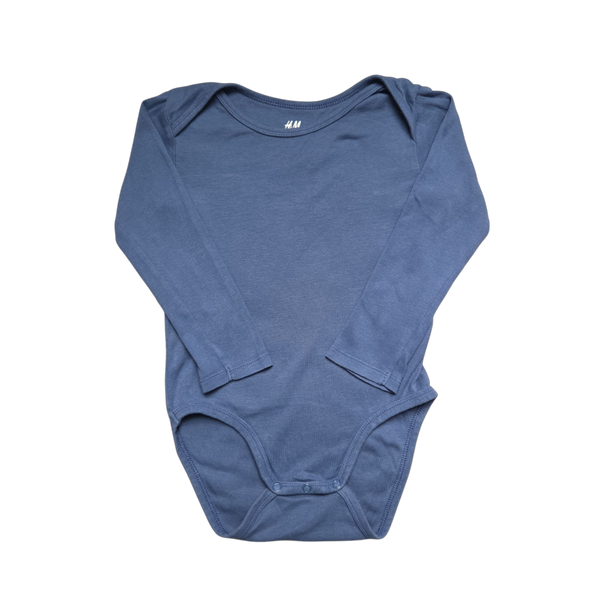 Body bleu manches longues