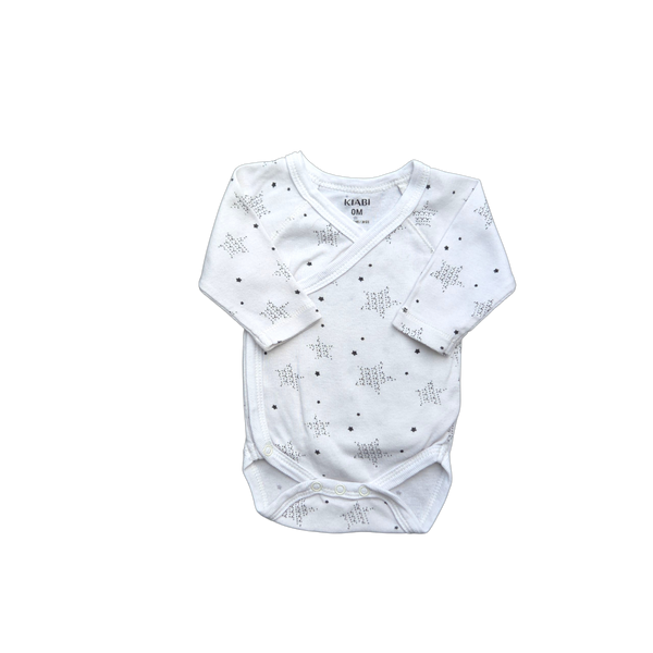 Body blanc à motifs manches longues
