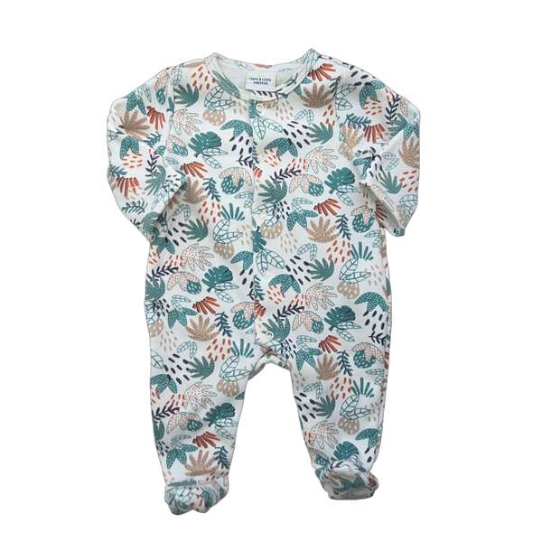 Pyjama blanc à motifs une pièce