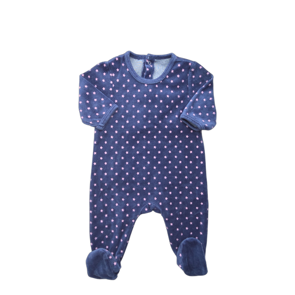Pyjama bleu à motifs une pièce