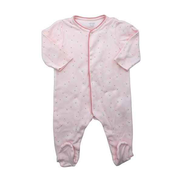 Pyjama rose à motifs une pièce