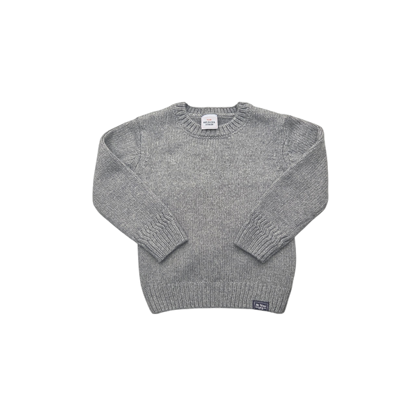 Pull gris en maille