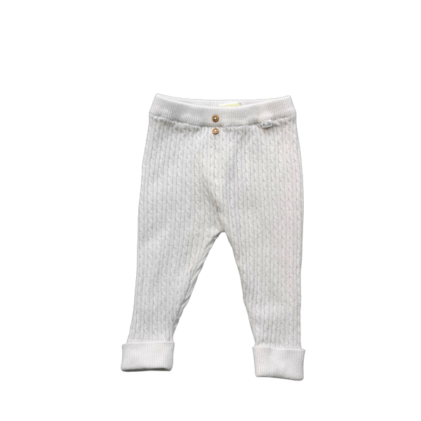 Legging beige côtelé