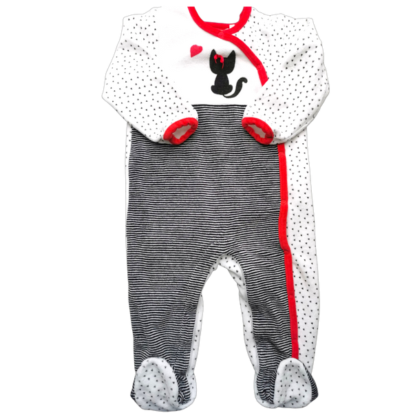 Pyjama blanc à motifs une pîèce