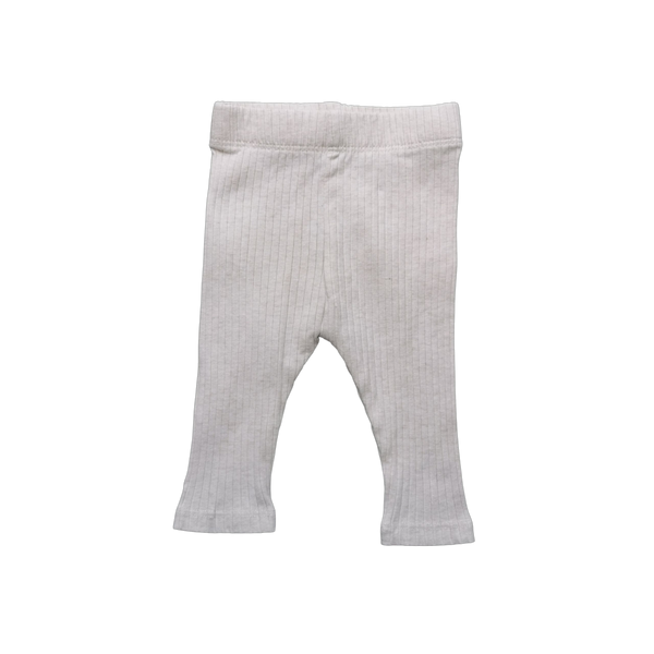 Legging beige côtelé