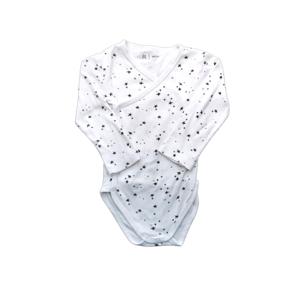 Body blanc à motifs manches longues