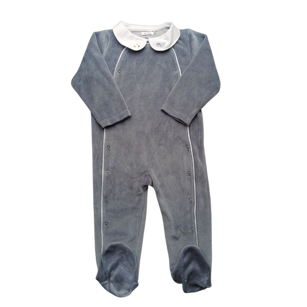 Pyjama gris velours une pièce