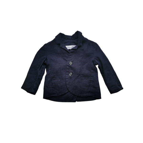 Veste bleue en lin