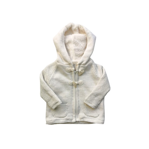 Veste beige à capuche
