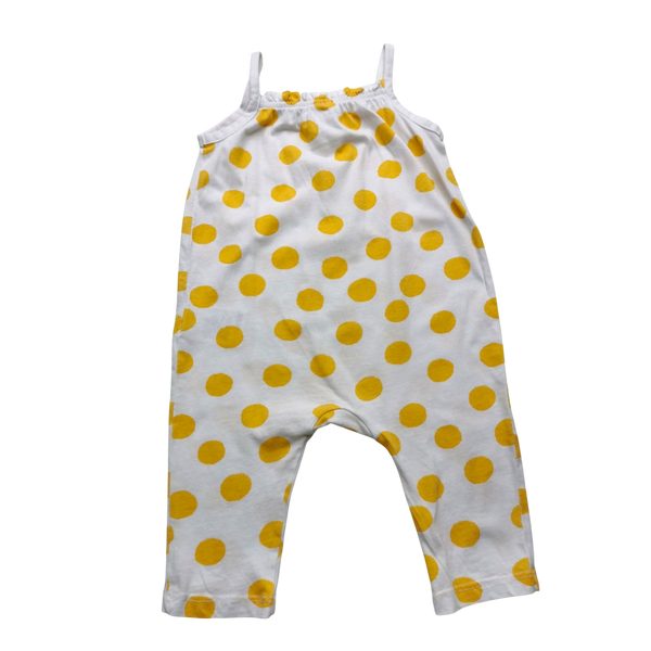 Combinaison à pois jaunes