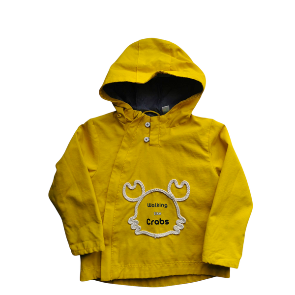 Parka jaune à capuche