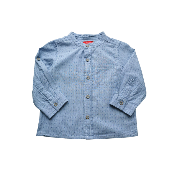 Chemise bleue à motif