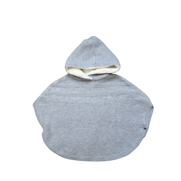 Pull gris forme poncho