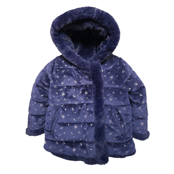 Manteau chaud bleu