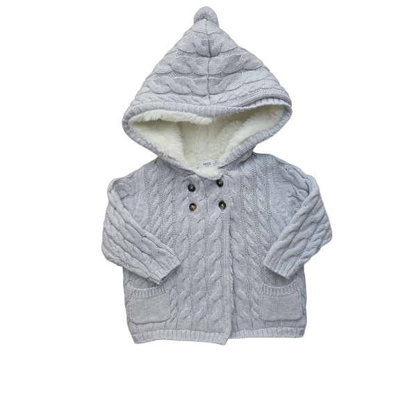 Veste grise chaude en maille