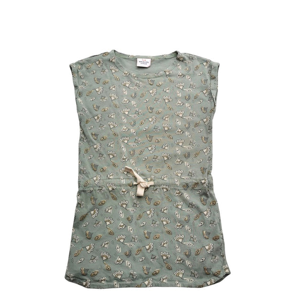 Robe imprimée verte kaki