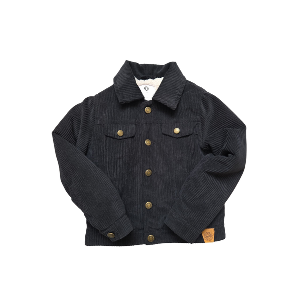 Veste chaude noire en velours
