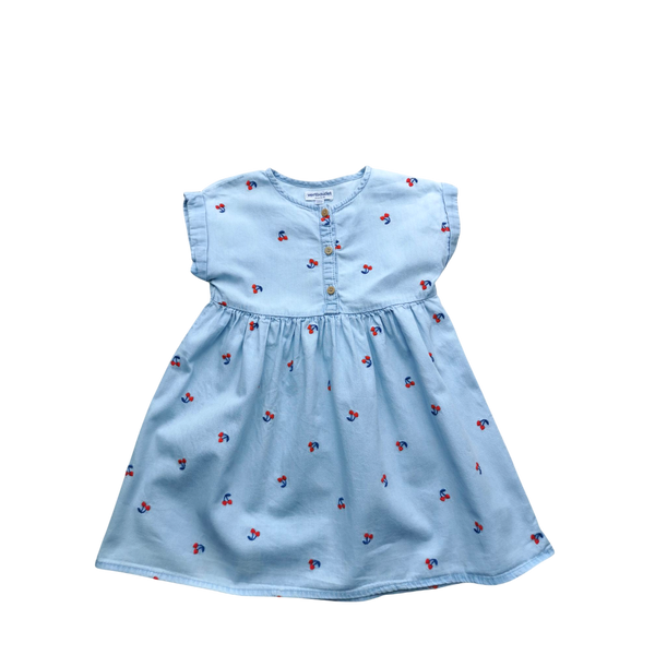 Robe effet jean à motif