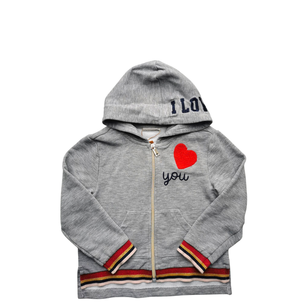 Veste grise à capuche
