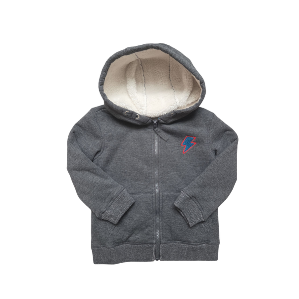Veste grise à capuche