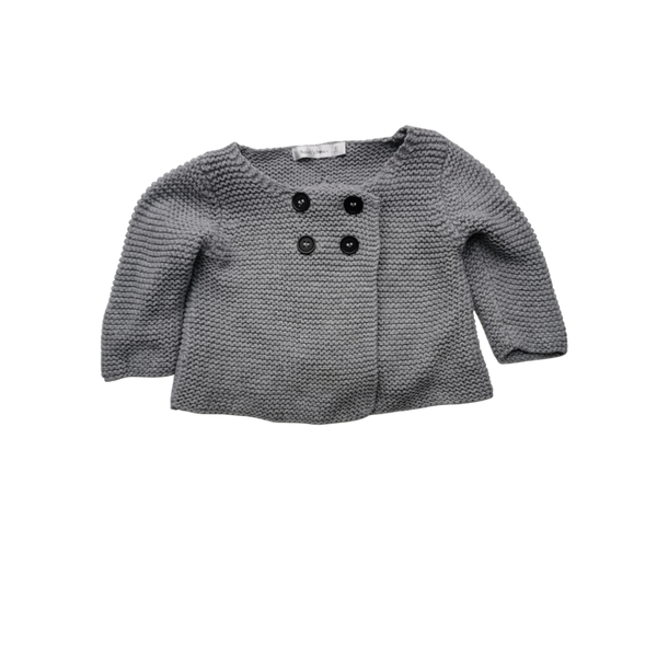 Gilet gris en maille