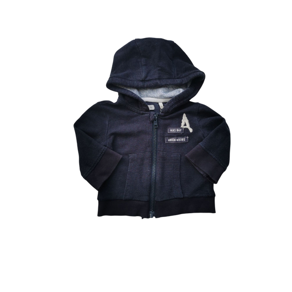 Veste bleue à capuche
