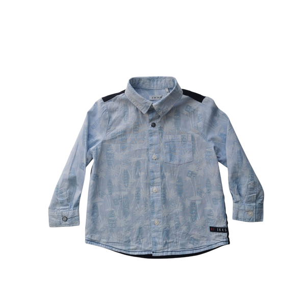 Chemise rayée bleue à motif
