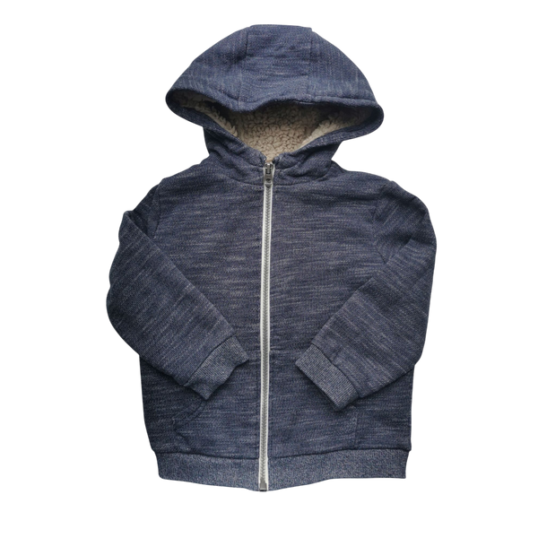 Veste bleue à capuche