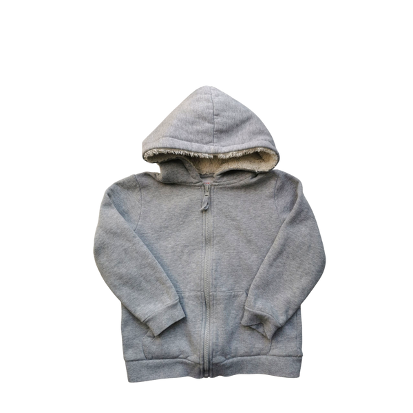 Veste grise à capuche