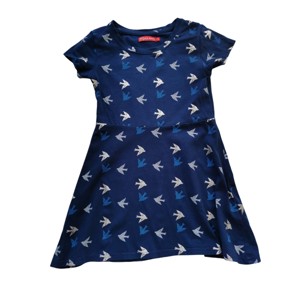 Robe légère bleue à motifs