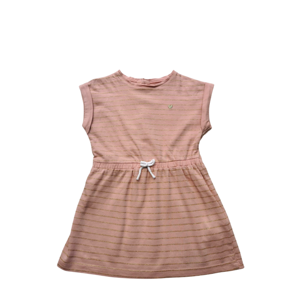 Robe rose liseré doré