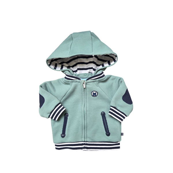 Veste verte à capuche