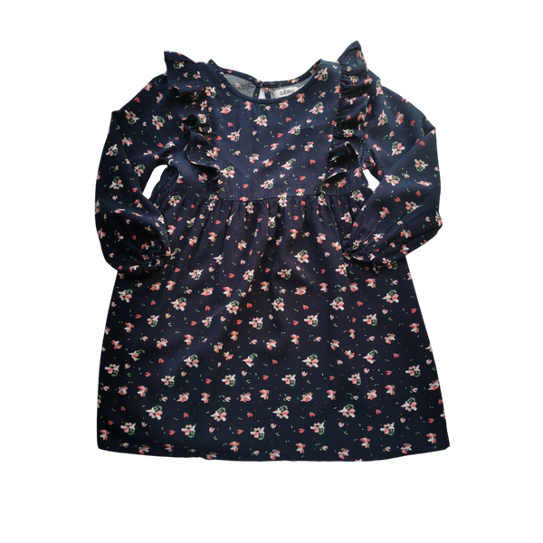 Robe bleue fleurie
