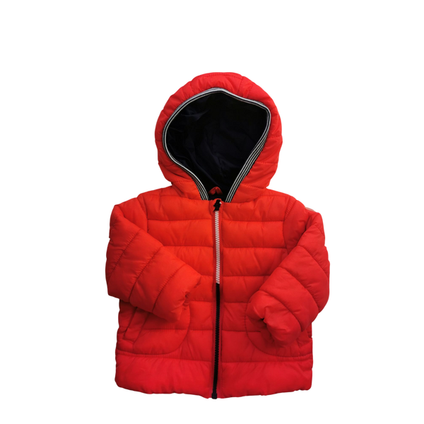 Doudoune rouge à capuche