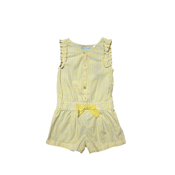 Combishort jaune à motifs