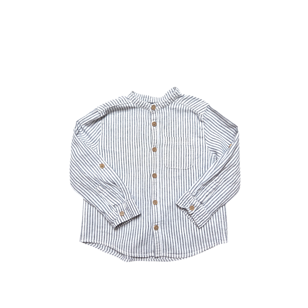 Chemise rayée gris et blanc