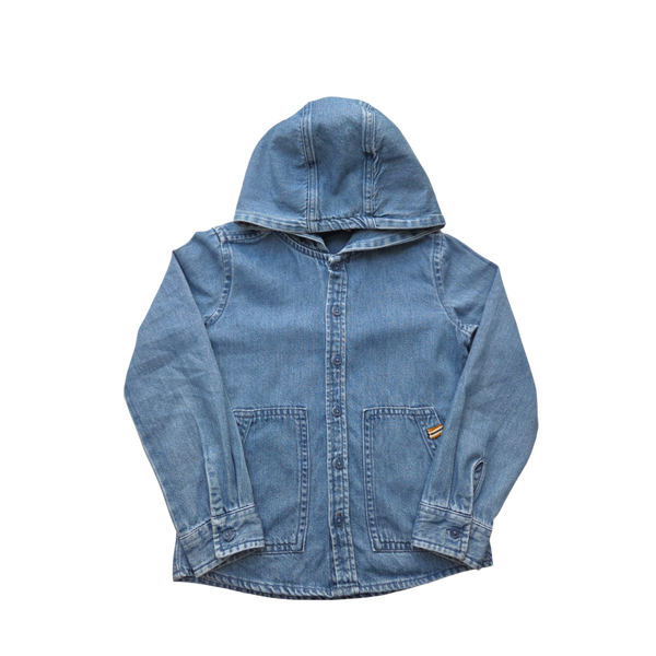 Surchemise en jean à capuche
