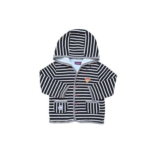 Veste à rayures bleues et blanches