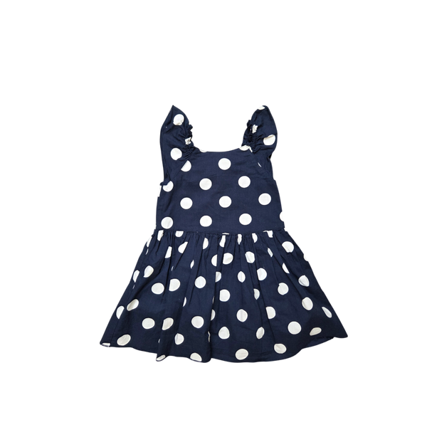 Robe bleue à pois