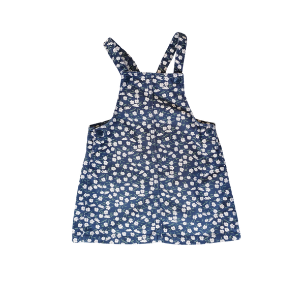 Robe salopette à fleurs